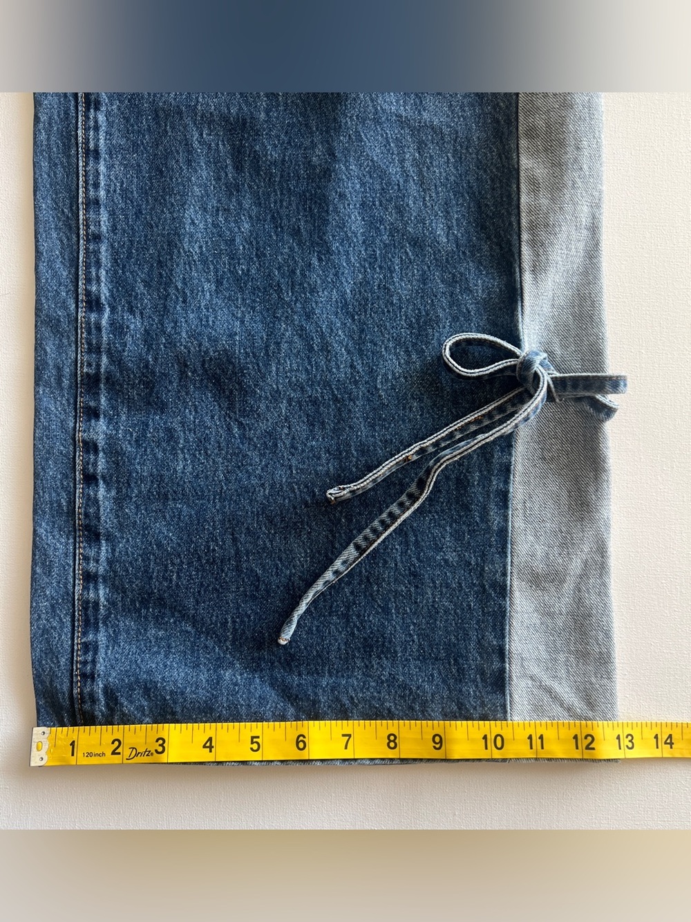 NWT Blanknyc The Harrison Low Rise Baggy Ankle Tie Jeans 27 Midnight Contrast - Picture 14 of 17